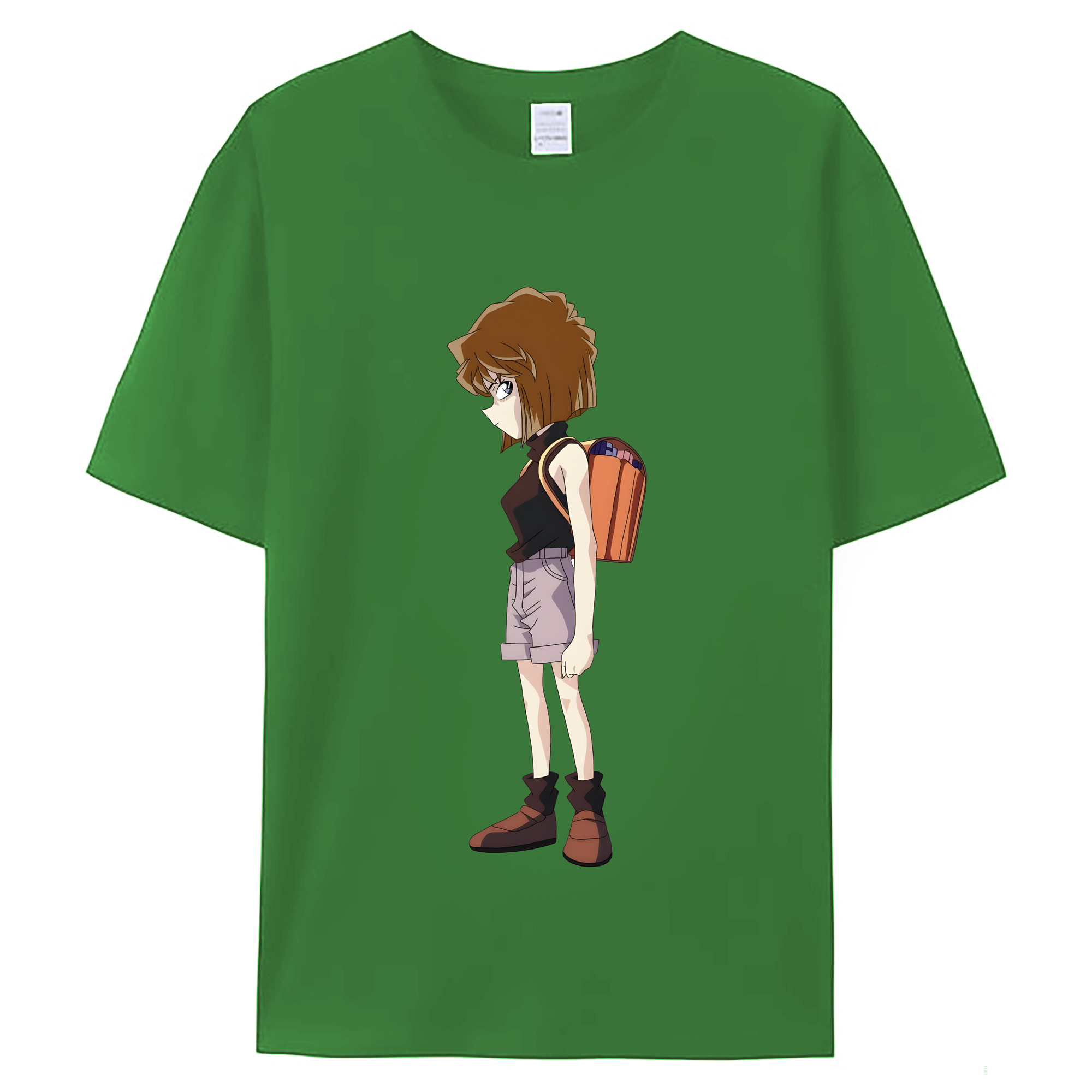 （画像用） 名探偵コナン 灰原 哀 はいばら あい Detective Conan Anita Hailey、Vi Graythorn Haibara Ai レディースカジュアルプリントTシャツ（綿100％）